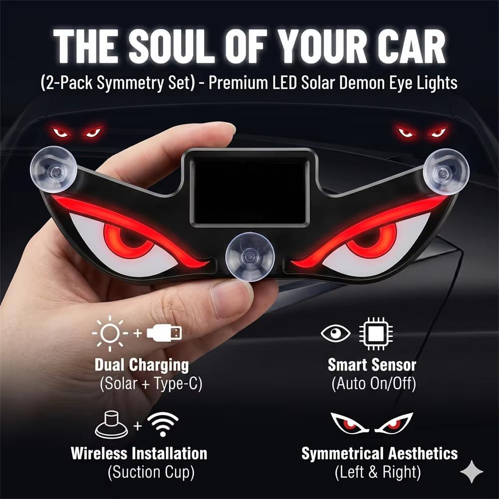Devil Eye Light — Solar Wireless Car Window Light