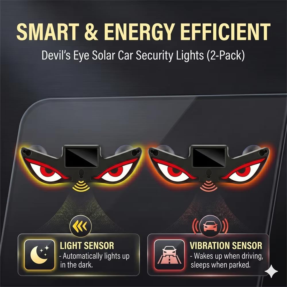 Devil Eye Light — Solar Wireless Car Window Light