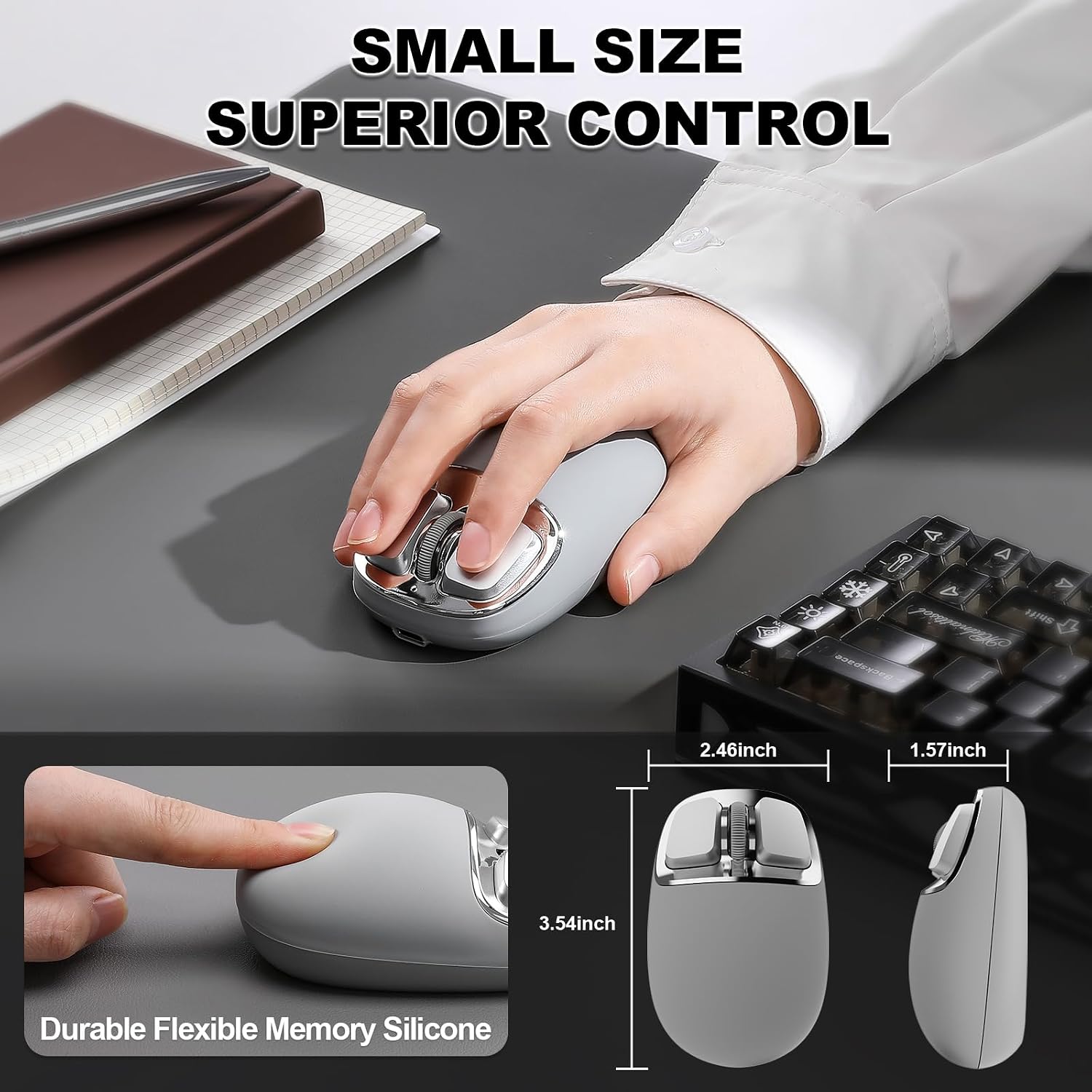 C1 Wireless Tri-Mode Wireless Mouse 4800 DPI Optical