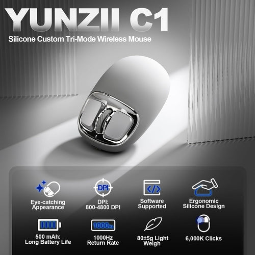 C1 Wireless Tri-Mode Wireless Mouse 4800 DPI Optical