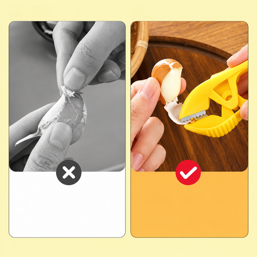 Garlic Peeler Cutter Tool – Quick Squeeze Clip for Peeling & Cracking Garlic Cloves