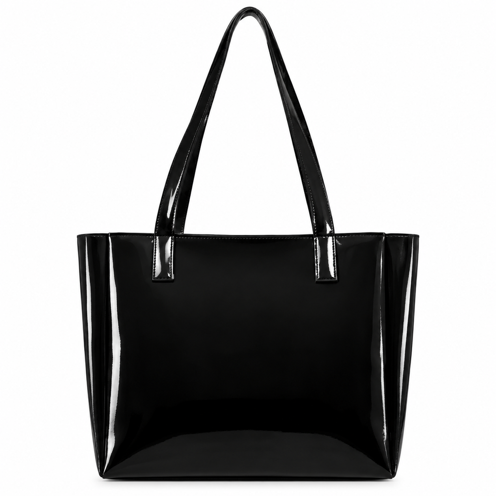 Glossy Black Tote Bag