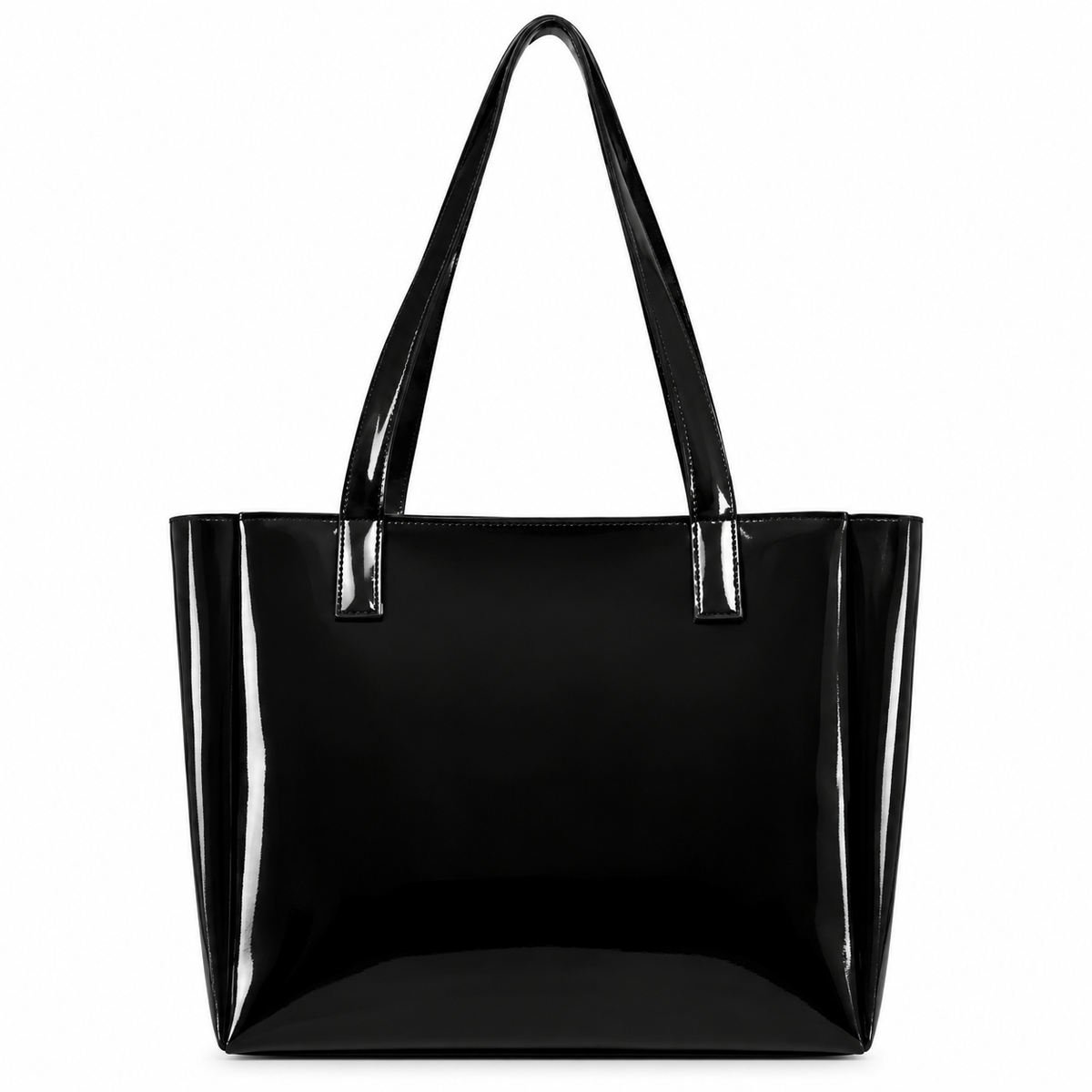 Glossy Black Tote Bag